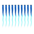 Pikkukuva 1 / 8: 10 kpl Värillinen Clip In Hairpiece Gradient Pitkä Suora Synteettinen Hiuspidennys Hiuslisäosa Cosplay Partyyn Tummansininen Gradientti Vaaleansininen