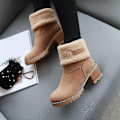 Miniatyrbillede 3 af 3: Vintervarme Flock Ankle Boots til Kvinder