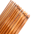Miniatyrbild 8 av 8: 12 st bambu stickningsnålar set olika storlekar slätare kanter rund bambu virkning för DIY tröjor
