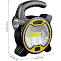Miniatyrbillede 5 af 5: Kraftig 100 Lumen Campinglampe (gul), Batteridrevet COB Arbejdslampe, Bærbar LED Lommelygte, 2 Mod June Campinglampe