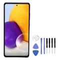 Miniatyrbillede 1 af 8: 6,7 tommer organisk LED-skærm udskiftning med fingeraftrykssensor til Samsung Galaxy A72 5G 4G SM A725 SM A725M DS sort