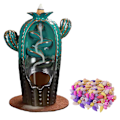 Miniatyrbild 1 av 8: Vattenfall Rökelsehållare Keramik Antik Kaktus Form Dekorativ Backflow Rökelsebrännare för Sovrum Meditationsrum