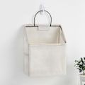 Miniatyrbillede 4 af 4: Vægophængt Organizer i Canvas med Sidelomme i Mesh - Grå Ternet