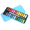 Miniatyrbillede 2 af 8: Fast pigment DIY 24 forskellige farver kunstmaling med 1 pensel til studerende akvarel graffiti maleri