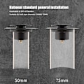 Miniatyrbillede 4 af 5: Bruseafløb, firkantet badeværelse, anti-lugt gulvafløb rustfrit stål til køkken badeværelse garage kælder toilet 10 x 10 cm (sort gulvafløb)_SZXM