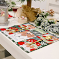 Miniatyrbild 3 av 5: Julbordsunderlägg Set om 4 Vinter Jul Matsalsunderlägg