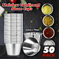 Miniatyrbillede 3 af 5: Metal Sauce Cups 2.5oz Ramekins, Dyppesaucekopper i rustfrit stål