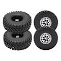 Pikkukuva 7 / 8: 1/10RC rengas iho simulointi alumiiniseos vanteet vahva pito 1/10 Scx10 Rr10 Wraith 90048Hopea Musta