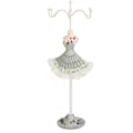 Miniatyrbild 3 av 8: Örhängen Halsband Prinsessklänning Stativ Display Järn Mannequin Prinsess Smyckeshållare Tallgrön 4