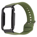 Pikkukuva 1 / 8: Silikoninen watch ranneke suojapuskurin case vaihtotarvikkeella, sopii Mi Band 7 Pro OD:n vihreään ja mustaan ​​case