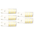Miniatyrbillede 5 af 8: 5 stk. G9 LED-pærer, dæmpbar lampepære, 6000K hvidt lys, 450LM, 360° strålevinkel, 100-130V pærer til bord-, væg- og pendellamper