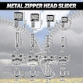 Miniatyrbilde 2 av 5: Metall Glidelåshode Slider - 120 Deler, 4 Størrelser - Festestift