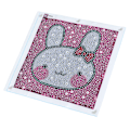 Miniatyrbild 4 av 8: Rhinestone Painting Kit Cartoon White Bunny Pattern Shiny Exquisite Simple Operation DIY 5D Painting Art