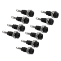Miniatyrbilde 3 av 8: 10 stk J.40003 2 mm Banana Jack Panel Socket Extended Post Plug Adapter for elektronisk instrument Svart