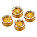 Pikkukuva 2 / 8: 4 kpl RC-auton pyörän napa Axial SCX24 AXI90081 AXI00001 AXI00002 1/24 RC-auton metalli napa lisävaruste Kulta
