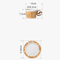 Miniatyrbillede 3 af 5: Sød keramisk kontor desserttallerken, kaffefarve, sukkervaffeltallerken