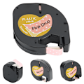 Miniatyrbillede 7 af 8: Print Label Tape Cute Ribbon Thermal Paper Pink Drop for Dymo Labeler Labeling Machine 12mm