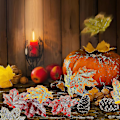 Miniatyrbilde 4 av 5: 500 stk. Kunstige høstløv av lønn, falske høstblader for hjem, soverom, kjøkken, restaurant, midtstykker, DIY julebord, Thanksgiving-bord