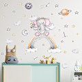 Miniatyrbild 3 av 5: En uppsättning elefant regnbåge stjärna väggdekaler Väggdekal - Väggdekoration för vardagsrum sovrum kontor