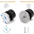 Miniatyrbilde 5 av 5: 2 Stykker Gulv Dørstopper Solid & Praktisk Dørstopp Beskyttelse for Dører og Vegger, med Skruer, Lim