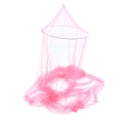 Miniatyrbilde 3 av 8: Sommer Myggnetting Hjem Soverom Polyester Fiber Pustende Mesh Henge Seng Baldakin for Baby Voksen Rosa