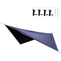 Miniatyrbillede 1 af 5: Vandtæt hængekøje Canopy Tarp til camping, vandreture og strand - sort