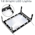 Miniatyrbillede 3 af 5: Læselup med LED-lys 12 USB genopladelig bordlup med lys Happy H