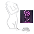 Miniatyrbillede 1 af 8: LED Neon Lys Neon Skilt Krop Form Kunst Væg Dekorativt Lys USB Drevet til Soveværelse Bar Fest BryllupPink Lys