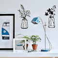 Miniatyrbild 2 av 5: 3 Delar Metall Blommor Väggdekor Svart Metall Väggkonst Metall Blommig Väggskulptur för Uteplats Balkong Vardagsrum Sovrum Matsal Kök Dekoration
