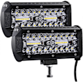 Pikkukuva 1 / 5: 2025 Sopiva LED-työvalo 12V 300W 7' Auton LED-kohdevalo 12V Vedenpitävä IP67 Kohde- ja leveä valokeila LED-sumuvalo 27 000lm