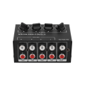 Miniatyrbilde 1 av 8: Stereomikser Passiv 4-kanals Audio Line Mini RCA bærbar for nettbrett