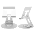 Miniatyrbillede 8 af 8: Justerbar bærbar computerstand i aluminiumlegering, roterbar, foldbar, bærbar, ergonomisk bærbar computerstand til skrivebord