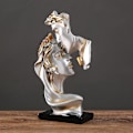Miniatyrbilde 2 av 5: 1 Stykke Kreativ Par Statue - Harpiks Statue Elskere Skulptur Moderne Kunstfigur Borddekorasjon for Hjem Kontor Stue