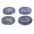 Pikkukuva 4 / 8: Kaiverretut palmukivet kiillotetut pyöreät kannettavat taskutasapainottavat kivet Reiki-hoitomeditaatioon Lapis Lazuli