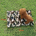 Miniatyrbillede 3 af 5: Superblødt Varmt Kæledyrs Flannel Tæppe Pude Sovemadras M Grøn Camouflage