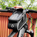 Miniatyrbillede 7 af 8: Nylon sort vandafvisende touch screen cykel taske mobiltelefon cykel cykling pakke udstyr