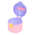 Miniatyrbilde 8 av 8: Bærbar melkepulverbeholder 250 ml matkvalitet PP skuffe nivelleringsdesign silikonforsegling babymatlagring med skje rosa