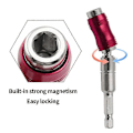 Miniatyrbild 3 av 4: Skruvborrspets Magnetisk 1/4\" Hex Snabbytbytes Låsande Bitshållare Guide Pivot -GSL Svart röd