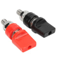 Miniatyrbilde 6 av 8: 4mm Messing Binding Post M10 Gjenge Høystrøm Power Junction Terminal med Socket Flat Cap
