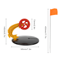 Miniatyrbild 5 av 7: Bärbar vinterisfiskestolpe Wheel Marker Flag Set - ABS-redskap (ingen linkrok)