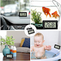 Miniatyrbillede 5 af 5: Mini Digitalt LCD Termometer Temperatur med Temperaturprobe Sensor Tester (2x Sort 2x Hvid)