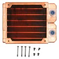 Vandkølingsradiator, helt rød kobber, G1/4 gevind, 0,28in rør, computer radiator til computer