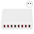 Miniatyrbilde 1 av 8: 2.4A 40W 8 porter USB-lader bærbar USB-skrivebords smart ladestasjon for telefoner nettbrett AU-plugg 100‑240V
