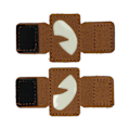 Miniatyrbillede 2 af 8: 2 stk. Katteøjne-patch med reflekterende velcro-design i lærred - Lysende katteøjne-patch til hatte, uniformer, rygsække, udendørsaktiviteter og natteture - Khaki