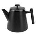 Miniatyrbillede 1 af 8: 1L Tekande i Rustfrit Stål Dobbelt Lag Glansfuld Satin Finish Glat Touch Sort Vandkedel til Hjem Restaurant