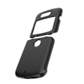 Miniatyrbillede 7 af 8: Beskyttende etui til mobiltelefon, stødsikkert telefoncover i læder til Motorola Razr 5G, sort