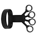 Pikkukuva 2 / 8: Finger Training Exerciser 4 Fingers Silicone Grip Vahvuussormiharjoittelija kalliokiipeilyyn Fitness Training Musta 5kg / 11lb