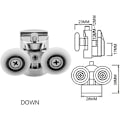 Miniatyrbilde 3 av 3: 23MM 2 stk Doble Dusjruller for Erstatningshjul til Bunn Dusjdør