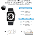 Miniatyrbillede 5 af 5: Sort silikone-erstatningsrem til Apple Watch - Kompatibel med Iwatch SE Series 8 7 6 5 4 3 2 1 (38mm/40mm)