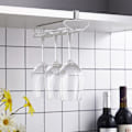 Miniatyrbild 1 av 4: Under Cabinet Vinglashållare Set för 3 Glas Köksbar Förvaring Vit 1-pack